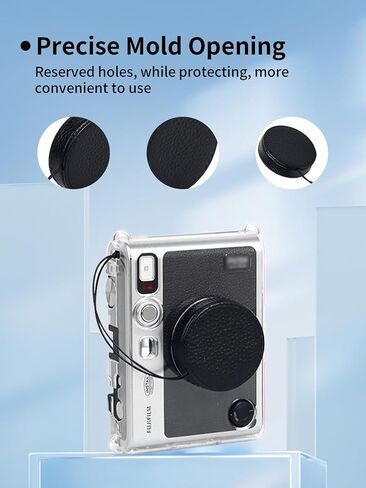 Specially Designed Lens Cap for Fujifilm Instax Mini Evo Camera,UYRUREL Stable and Wear-Resistant Genuine Leather Lens Cap Protects Against Scratches.Black. in Saudi Arabia