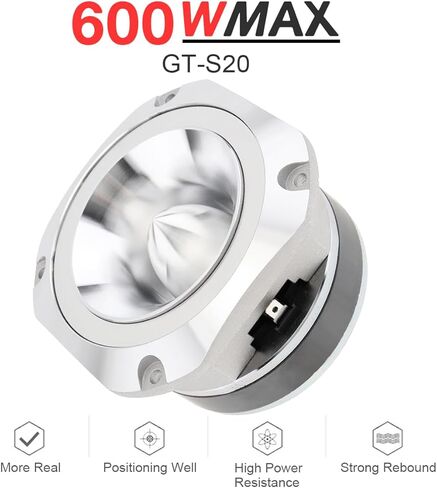 4 بوصة 600 واط 6OHM GT-S20 سيارة الألومنيوم رصاصة مكبر الصوت مع مكثف للسيارات السيارات السيارات ستيريو تعديل in Saudi Arabia