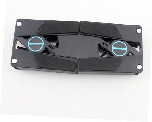2PCS Laptop Cooling Pad with Dual Fans USB Powered Ventilated Support Stand Slip Mat Low Noise Design for Travel and Business Use in Saudi Arabia