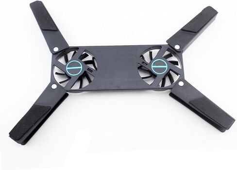 2PCS Laptop Cooling Pad with Dual Fans USB Powered Ventilated Support Stand Slip Mat Low Noise Design for Travel and Business Use in Saudi Arabia