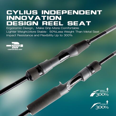 Tusking Air خفيفة للغاية BFS Stream Fishing Rod 2PCS الغزل والصب دوامة تكنولوجيا الكربون المتقاطعة، حساسية عالية، تصميم مقعد بكرة مريح لصيد الأسماك / سمك السلمون المرقط / باس in Saudi Arabia