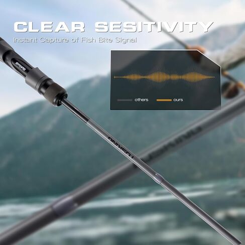 Tusking Air خفيفة للغاية BFS Stream Fishing Rod 2PCS الغزل والصب دوامة تكنولوجيا الكربون المتقاطعة، حساسية عالية، تصميم مقعد بكرة مريح لصيد الأسماك / سمك السلمون المرقط / باس in Saudi Arabia