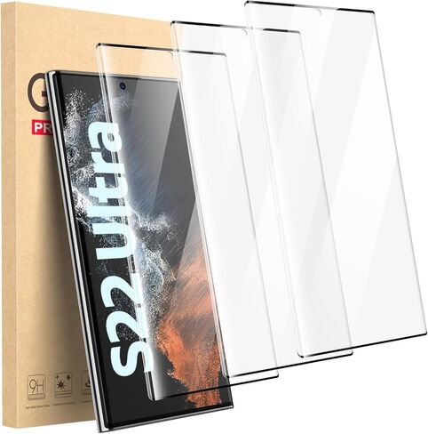 واقي شاشة Cutebe مكون من 3 قطع لهاتف S23 Ultra، زجاج مقسى، حساس للمس وصديق للحافظة لهاتف Galaxy S23 Ultra in Kuwait