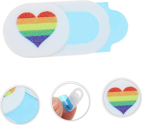 TEHAUX 3pcs Heart Pattern Webcam Cover Slide Hacking Camera Privacy Protector for Tablet Laptop Smartphone Material Easy to Install Webcam Slider in Saudi Arabia