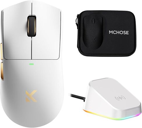 MCHOSE K7 Ultra Gaming Mouse, 59g Lightweight, 500mAh Battery, PAW3950 42K Sensor, 2.4G/BT/Wired, 8K Polling Rate (Black) in Saudi Arabia