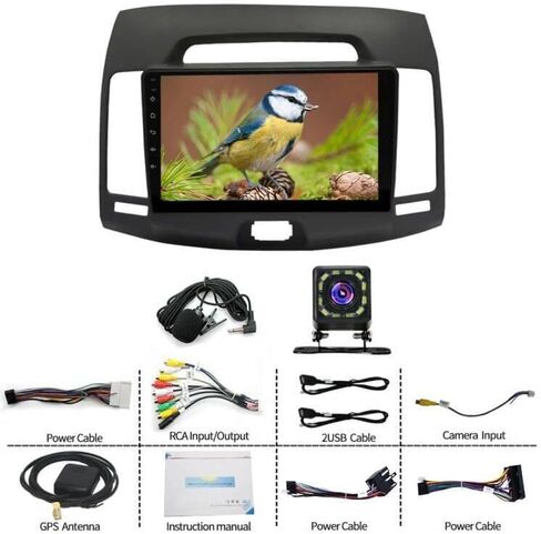 Android 13 Car Stereo for Hyundai Elantra 2007 2008 2009 2010, 9" Touch Screen Radio Wireless with CarPlay & Android Auto, 2GB + 32GB, GPS Navigation WiFi Bluetooth SWC AHD Backup Camera in Saudi Arabia