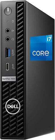 Dell OptiPlex 7000 Micro Desktop Computer, Intel Core i7-12700T Upto 4.7GHz - 32GB RAM, 512GB NVMe SSD, Wi-Fi 6E, Bluetooth, USB Type-C, DisplayPort, HDMI - Windows 11 Pro (Renewed) in Kuwait