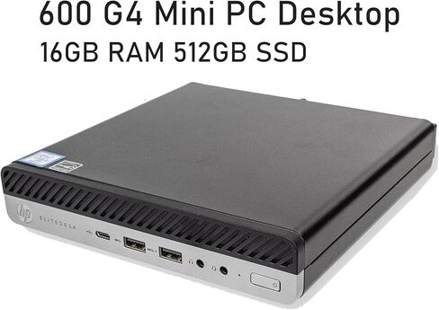 HP ProDesk 600 G4 Mini Desktop PC, 600G4 Mini Computer Core i3-8300, 16GB RAM, 512GB SSD, WiFi, Windows 11 Pro (Renewed) in Kuwait