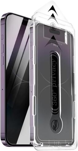 2-Pack for iPhone 17 Pro Max Privacy Screen Protector 360°, 4 Way Anti-Spy 9H Tempered Glass Bubble-Free Easy Auto Installation,6.9 inch Full Edge, Case Friendly in Saudi Arabia