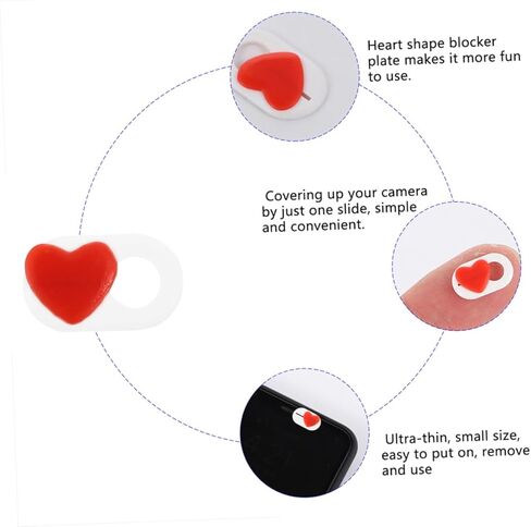 Laptop Camera Cover Slide Heart Privacy Cover Webcam Lid Abs Multiple Functions in Saudi Arabia