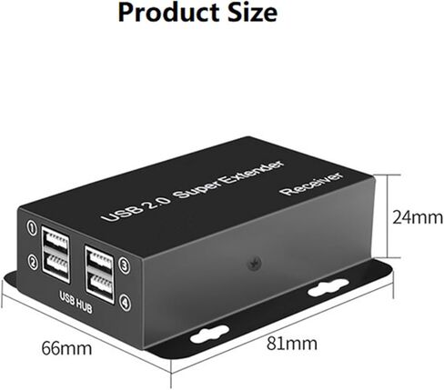 USB2.0 موسع الطاقة عبر كابل Cat5e/6/7 حتى 165 قدم، 4 منافذ USB 2.0 موسع، يدعم جميع أنظمة التشغيل in Kuwait