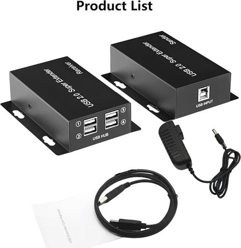 USB2.0 موسع الطاقة عبر كابل Cat5e/6/7 حتى 165 قدم، 4 منافذ USB 2.0 موسع، يدعم جميع أنظمة التشغيل in Kuwait