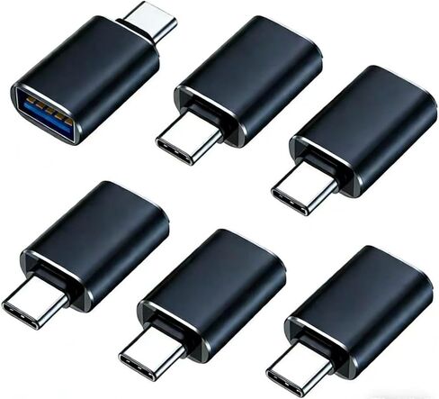 محول USB C إلى USB (6 حزم)، USB3.0 Gen 2 بسرعة 5 جيجابت في الثانية يناسب جنبًا إلى جنب، محول من النوع C ذكر إلى 3.2 أنثى متوافق مع أجهزة iPhone 17 16 Pro Max/iPad/iMac/MacBook Pro وThunderbolt 4/3 in Kuwait