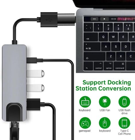 محول USB C إلى USB (6 حزم)، USB3.0 Gen 2 بسرعة 5 جيجابت في الثانية يناسب جنبًا إلى جنب، محول من النوع C ذكر إلى 3.2 أنثى متوافق مع أجهزة iPhone 17 16 Pro Max/iPad/iMac/MacBook Pro وThunderbolt 4/3 in Kuwait
