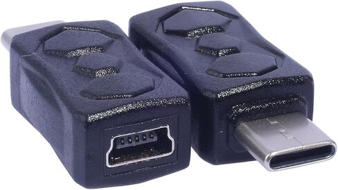محول تحويل USB أنثى إلى نوع C ذكر أسود 5V2A للشحن ونقل البيانات بسرعة 480 ميجابت في الثانية in Saudi Arabia