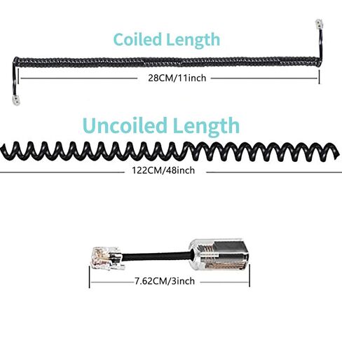 أدوات فك تشابك سلك سماعة الهاتف، كابل سلك سماعة الهاتف الثابت مع حزمة واحدة من كابل الهاتف الثابت والهاتف الدوار المضاد للتشابك بزاوية 360 درجة in Kuwait