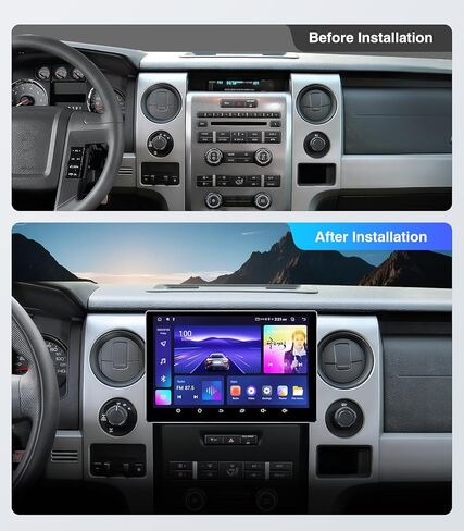 ترقية ستيريو راديو السيارة 11.5 بوصة (4G+64G) لسيارة Ford F150 2009-2012,2013 2014 STX XL متوافقة مع Carplay Android Auto GPS Navigation WiFi Bluetooth Mirroring Touch Screen Headunit in Kuwait