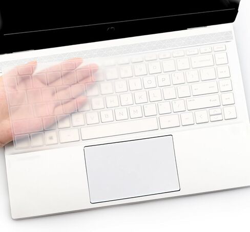 غطاء لوحة المفاتيح لجهاز HP 14 Ultrabook، كمبيوتر محمول HP 14/HP Pavilion 14-dq 14-cf/fq طبقة حماية رقيقة للغاية بتصميم أمريكي - شفاف in Saudi Arabia