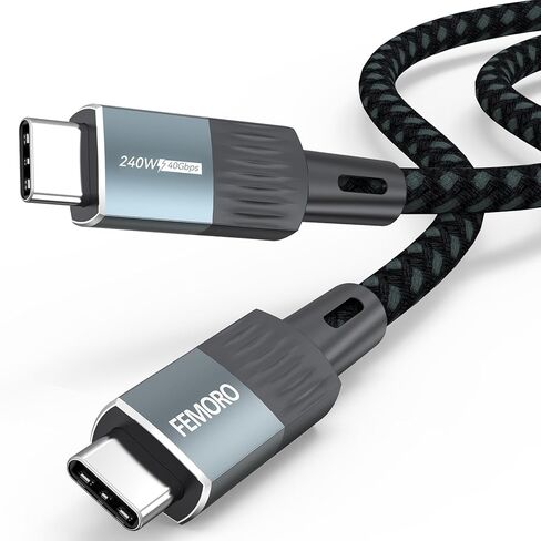 كابل Thunderbolt 3 بطول 3 أقدام، نقل بيانات 40 جيجابت في الثانية/ 100 واط PD/ 5K@60 هرتز، كابلات مضفرة ممتازة لسلك TB3 Dock MacBook Air MacBook Pro iMac Mac Mini/Pro Studio Display iPad Pro هاتف SSD خارجي in Saudi Arabia