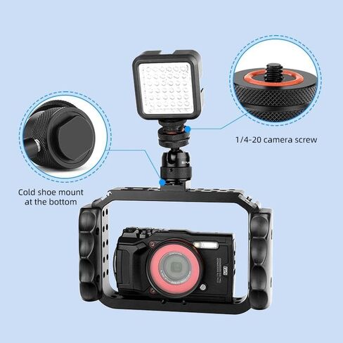 PULUZ Mini Ball Head, Universal 1/4" Swivel Mini Ball Head Screw Tripod Mount, 360° Panoramic Rotating Mount Base Adapter for DSLR Cameras Camcorder Light Photograph Accessories in Saudi Arabia