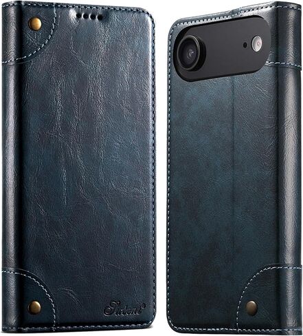 حافظة محفظة SINIANL لهاتف iPhone 17 Pro Max مع حامل بطاقة، غطاء واقٍ قابل للطي من الجلد بمسند مغناطيسي لهاتف Apple 17 Pro Max باللون البني in Kuwait