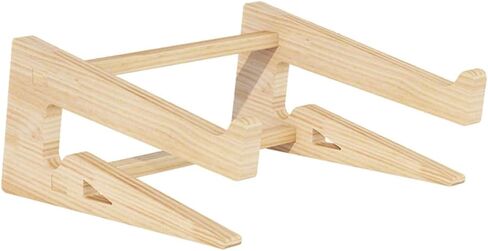 Wooden Laptop Stand Height Riser Rack for 12-14.7 Inch Notebooks, Computer Elevated Bracket Compatible with Portable Office and Home Use in Saudi Arabia
