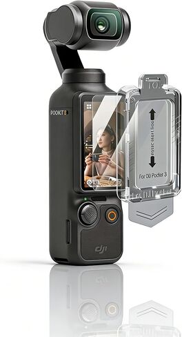 واقي شاشة الكاميرا لـ DJI Osmo Pocket 3، واقي شاشة من الزجاج المقوى وواقي عدسة مع مجموعة محاذاة تلقائية، فائقة الدقة، صلابة 9H، مقاومة للخدش in Kuwait