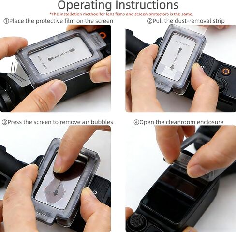 واقي شاشة الكاميرا لـ DJI Osmo Pocket 3، واقي شاشة من الزجاج المقوى وواقي عدسة مع مجموعة محاذاة تلقائية، فائقة الدقة، صلابة 9H، مقاومة للخدش in Kuwait