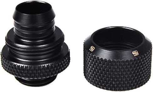 Barrow G1/4" to 3/8" ID, 1/2" OD Compression Fitting for Soft Tubing, Black in Saudi Arabia