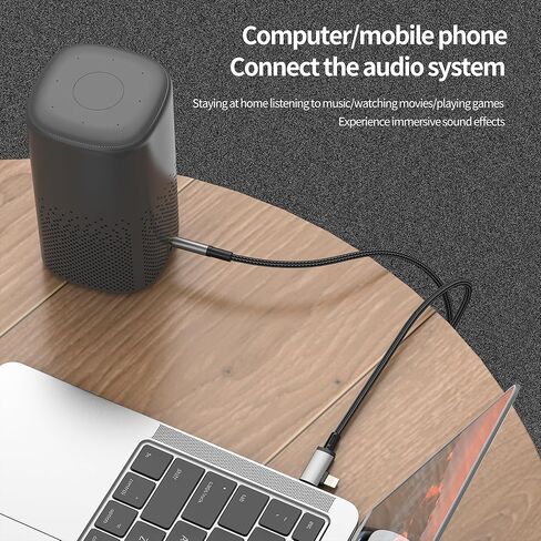 كابل USB C Lightning ذكر إلى 3.5 مم ذكر AUX Audio 1M (2 في 1) لهاتف iPhone 16 15 14 Pro محول سماعة الأذن من النوع C AUX سلك مقبس سماعة الرأس لجهاز iPad وملحقات سماعات الأذن المساعدة المتوافقة مع سامسونج in Kuwait