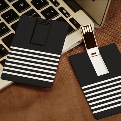 بطاقة ائتمان مخصصة لمحرك فلاش USB، بطاقة سوداء تحمل شعارك مطبوعًا عليها - كهدية ترويجية - بكميات كبيرة - قابلة للتخصيص (10 عبوات، 64 جيجابايت) in Kuwait