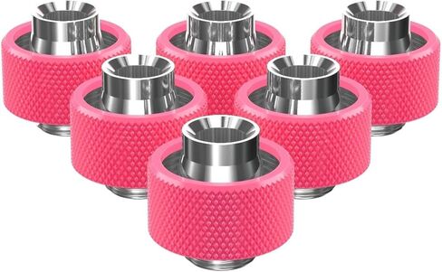 PrimoChill SecureFit SX - Premium Compression Fittings 6 Pack - For 1/2in ID x 3/4in OD Flexible Tubing (F-SFSX34-6) - Available in 20+ Colors, Custom Watercooling Loop Ready - UV Green in Saudi Arabia