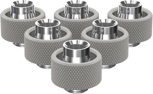 PrimoChill SecureFit SX - Premium Compression Fittings 6 Pack - For 1/2in ID x 3/4in OD Flexible Tubing (F-SFSX34-6) - Available in 20+ Colors, Custom Watercooling Loop Ready - UV Green in Saudi Arabia