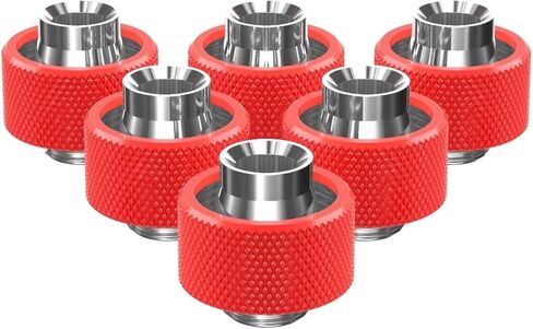 PrimoChill SecureFit SX - Premium Compression Fittings 6 Pack - For 1/2in ID x 3/4in OD Flexible Tubing (F-SFSX34-6) - Available in 20+ Colors, Custom Watercooling Loop Ready - UV Green in Saudi Arabia