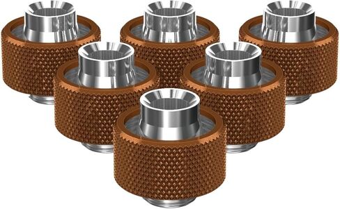 PrimoChill SecureFit SX - Premium Compression Fittings 6 Pack - For 1/2in ID x 3/4in OD Flexible Tubing (F-SFSX34-6) - Available in 20+ Colors, Custom Watercooling Loop Ready - UV Green in Saudi Arabia