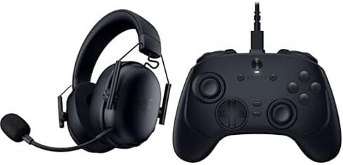 سماعة الألعاب اللاسلكية Razer BlackShark V3 X HyperSpeed ​​(برامج تشغيل 50 ملم) وحزمة التحكم Wolverine V3 Tournament Edition 8K للكمبيوتر الشخصي - أسود in Saudi Arabia