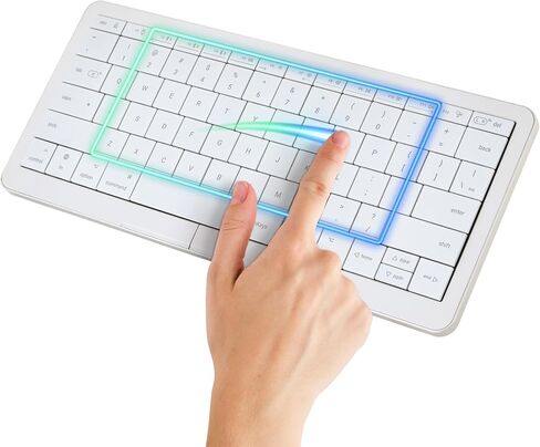 CLVX S Mac | Touch On Keys & Gestures AI Keyboard | Bluetooth & USB-C | Low Profile Silent Scissor Keys | Interactive RGB | Aluminum Chassis | Compatible with Mac/iPad/AppleTV/VisionPro in Saudi Arabia
