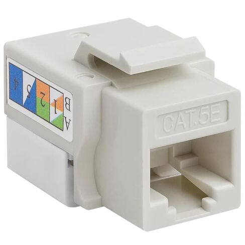 مقبس Cat5e Keystone، إدراج موصل RJ45 90 درجة، تصميم مثقوب للوحات الحائط، ولوحات التصحيح، وكابلات إيثرنت - (50 حزمة) in Kuwait