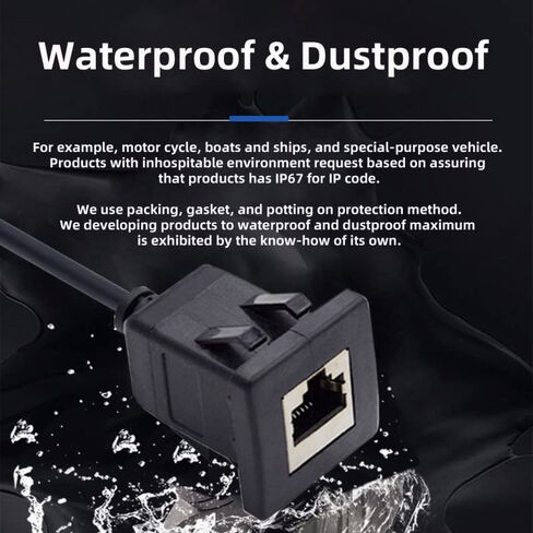 xiwai UTP STP Dustproof Waterproof Latch Locking CAT6 RJ45 Male to Female LAN Ethernet Network Extension Cable Car Panel Mount Design in Saudi Arabia