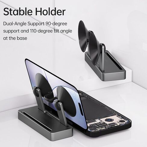 Yunseity Phone Repair Tool Kit LCD Screen Opener Display Opening Repair Tool with One Piece Silicone Suction Cup 90 110 Tilt Options for Stable Motherboard Inspection Battery Removal in Saudi Arabia