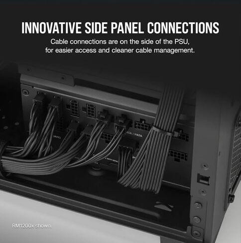 CORSAIR RM750x Shift مزود طاقة ATX معياري بالكامل - 80 Plus ذهبي - ATX 3.1 - PCIe 5.1 - صفر دورة في الدقيقة - واجهة جانبية معيارية - أسود (متجدد) in Kuwait
