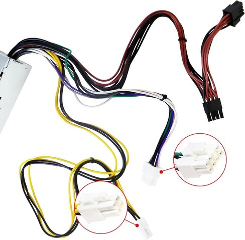 LXun ترقية DPS-600EM-00 مصدر طاقة 600 واط متوافق مع Dell Inspiron 3650 3656 لـ Optiplex 3040 5040 7040 XPS يستبدل مصدر الطاقة HU240AM-00 AC240EM-00 L180ES-00 【8Pin+4Pin+(8/6+2Pin)+8Pin】 in Kuwait