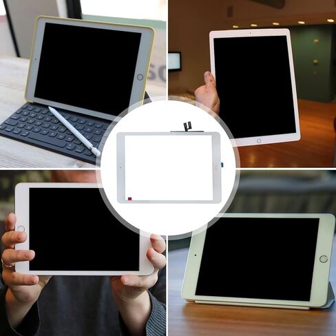 USonline911 White 10.2'' Digitizer Glass with Home Button Replacement for iPad 7th 8th Gen Capacitive Touchscreen Scratch-Resistant in Saudi Arabia