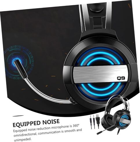 DOITOOL Wired Gaming Headset with Microphone Stereo Over-Ear Headphones for PC and Laptop Noise Cancelling USB Connection for Gamers and Home Use in Saudi Arabia