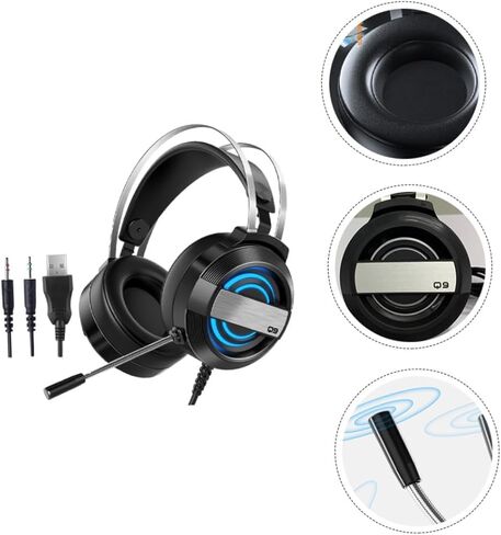 DOITOOL Wired Gaming Headset with Microphone Stereo Over-Ear Headphones for PC and Laptop Noise Cancelling USB Connection for Gamers and Home Use in Saudi Arabia