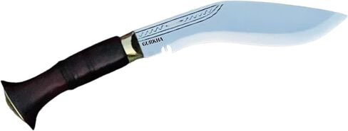 سكين Gurkha Kukri الغابة الصغيرة جدًا الأصلية المطروقة يدويًا، شفرة من الفولاذ الكربوني مقاس 6 بوصات كاملة تانغ 11 بوصة Kukri Khukuri مع غمد جلدي وسكينين صغيرين - مصنوع يدويًا في نيبال in Kuwait