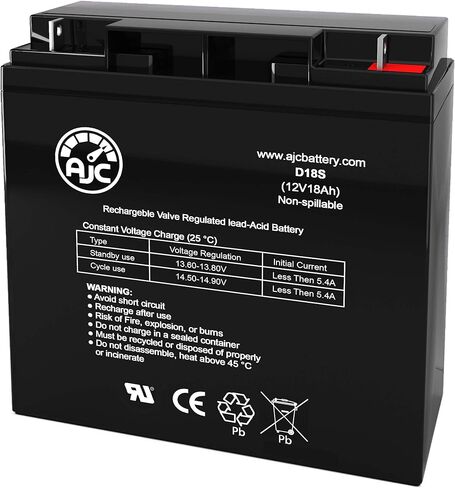 AJC Battery Compatible with E-Scooter 24 Volt 500 Watt 12V 18Ah Electric Scooter Battery in Saudi Arabia