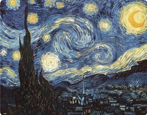 ملصق Skinit المخصص للألعاب متوافق مع Xbox 360 Slim (2010) - مرخص رسميًا من Bridgeman Art Van Gogh - تصميم The Starry Night in Saudi Arabia