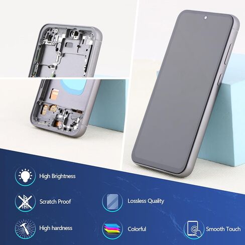 YWLRONG لهاتف Samsung Galaxy S23 FE بديل لشاشة Samsung S23 FE SM-S711U SM-S711B مجموعة محول رقمي لشاشة تعمل باللمس مع أدوات (مع إطار) in Saudi Arabia