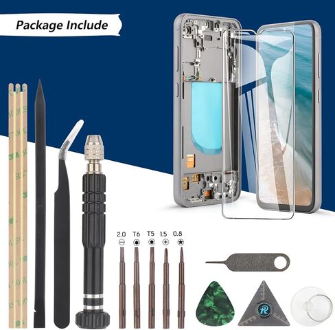 YWLRONG لهاتف Samsung Galaxy S23 FE بديل لشاشة Samsung S23 FE SM-S711U SM-S711B مجموعة محول رقمي لشاشة تعمل باللمس مع أدوات (مع إطار) in Saudi Arabia